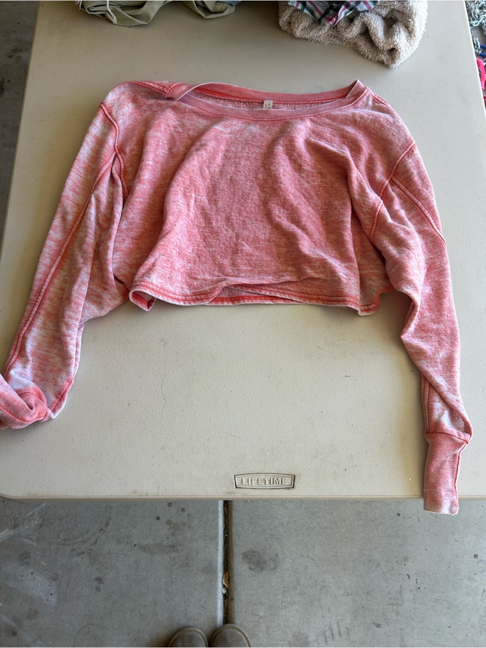 We The Free Cropped Heather Rose Pullover Sweater